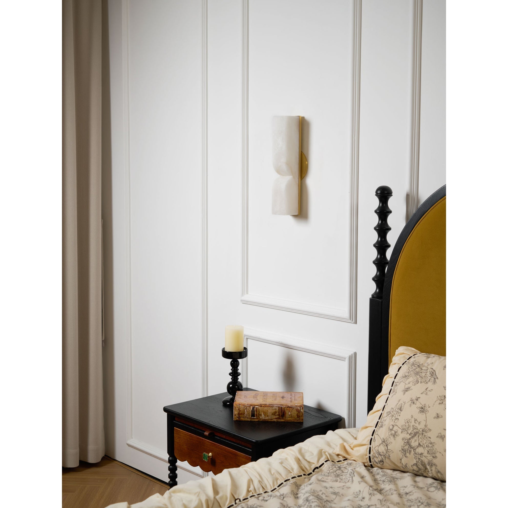 Lyvenisra Modern Minimalist Rectangular Alabaster Wall Lamp - Lamp Copper