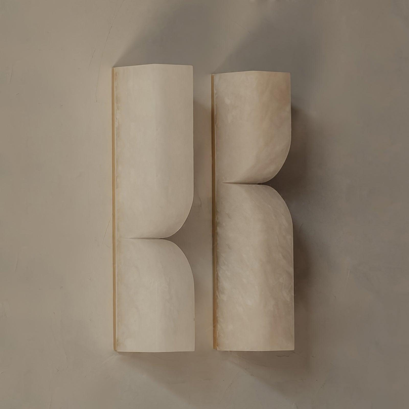 Lyvenisra Modern Minimalist Rectangular Alabaster Wall Lamp - Lamp Copper