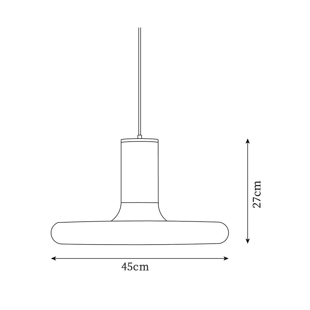 Frisbee Lampe Pendante Aluminium Rouge Industriel - Neutralighting