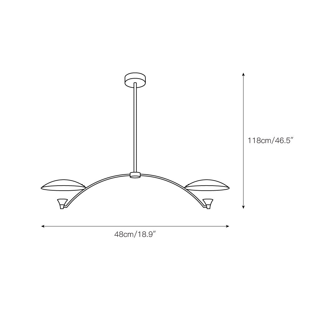 Cumiror Premium Nordic Metal Chandelier - Lamp Copper