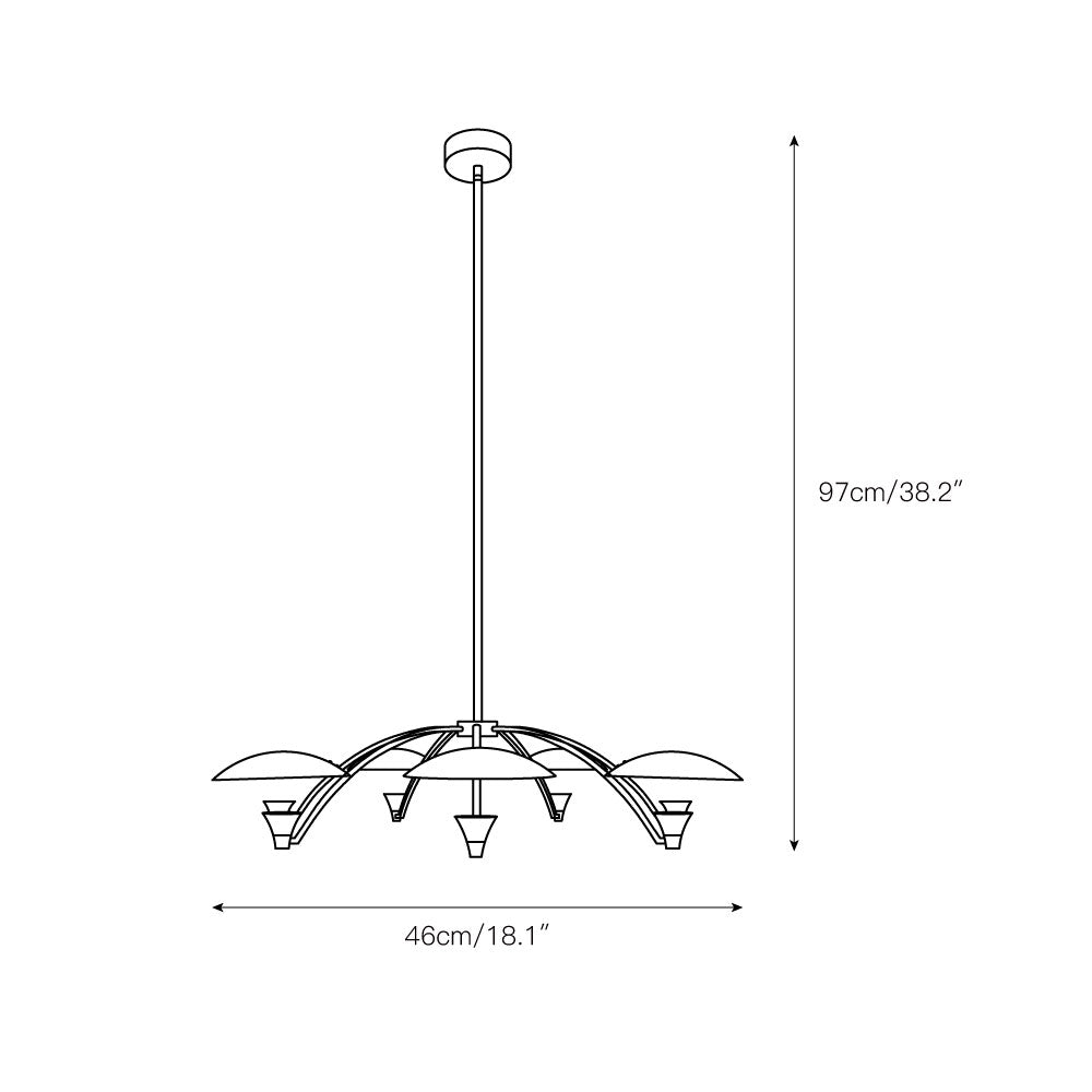 Cumiror Premium Nordic Metal Chandelier - Lamp Copper