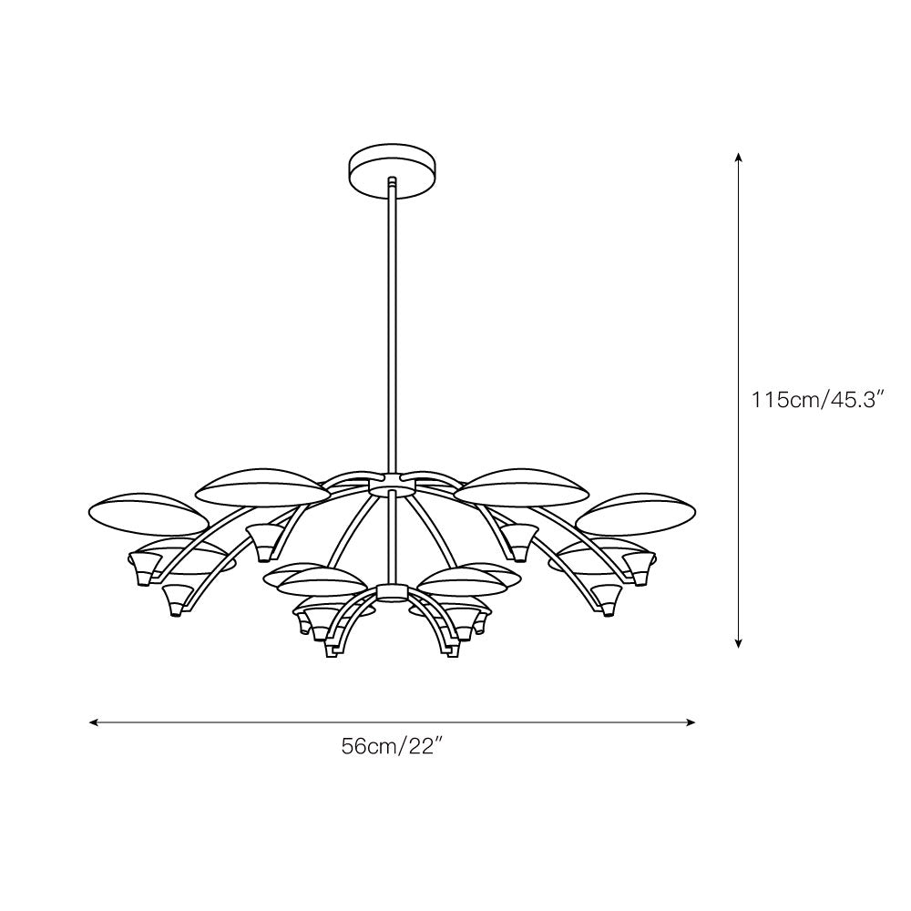 Cumiror Premium Nordic Metal Chandelier - Lamp Copper