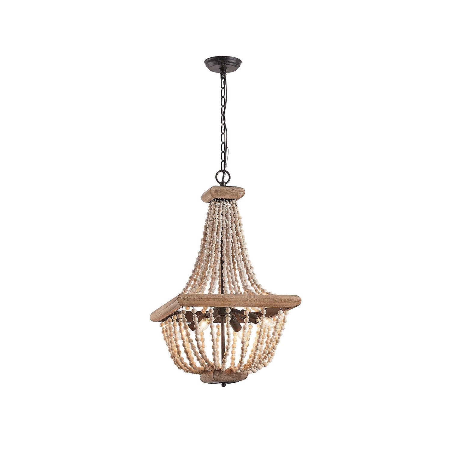 Aursorir Postmodern Luxury Wooden Metal Chandelier - Lamp Copper