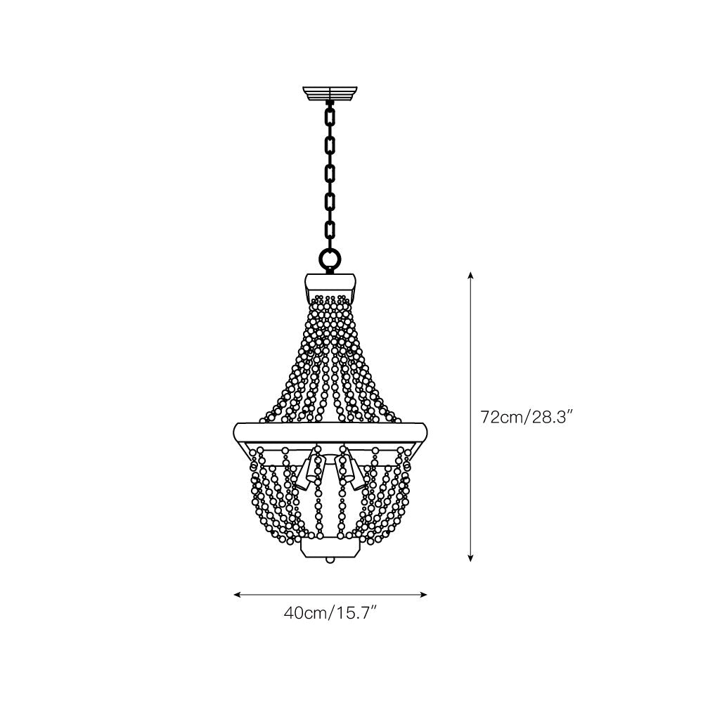 Aursorir Postmodern Luxury Wooden Metal Chandelier - Lamp Copper