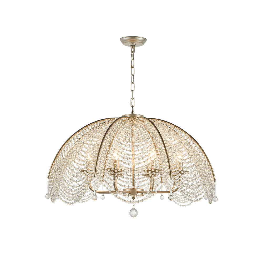 Ulsilus Elegance Style Beads Crystal Chandelier - Lamp Copper