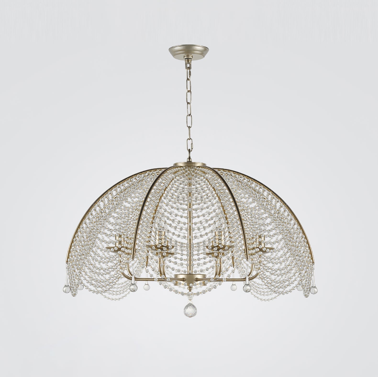 Ulsilus Elegance Style Beads Crystal Chandelier - Lamp Copper