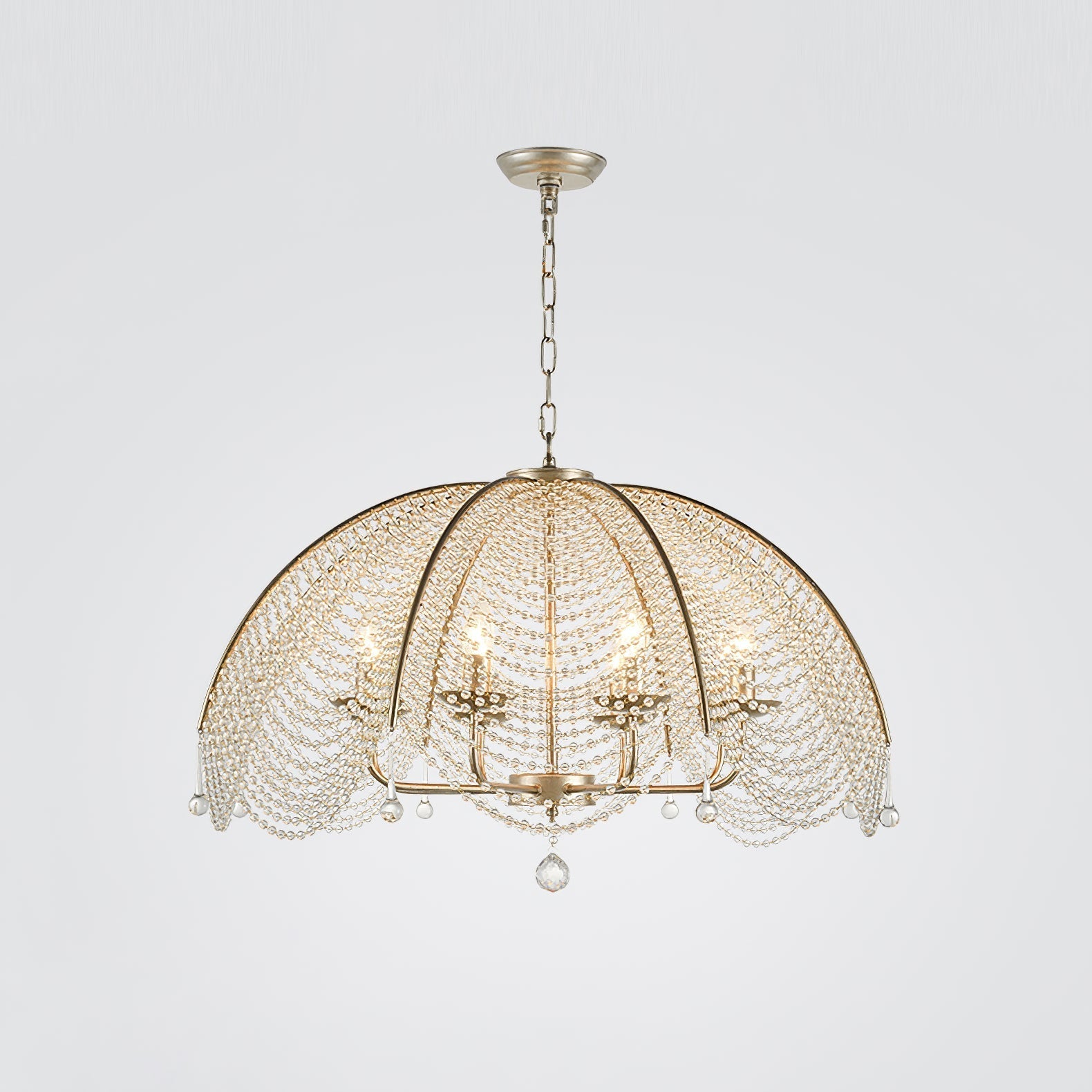 Ulsilus Elegance Style Beads Crystal Chandelier - Lamp Copper