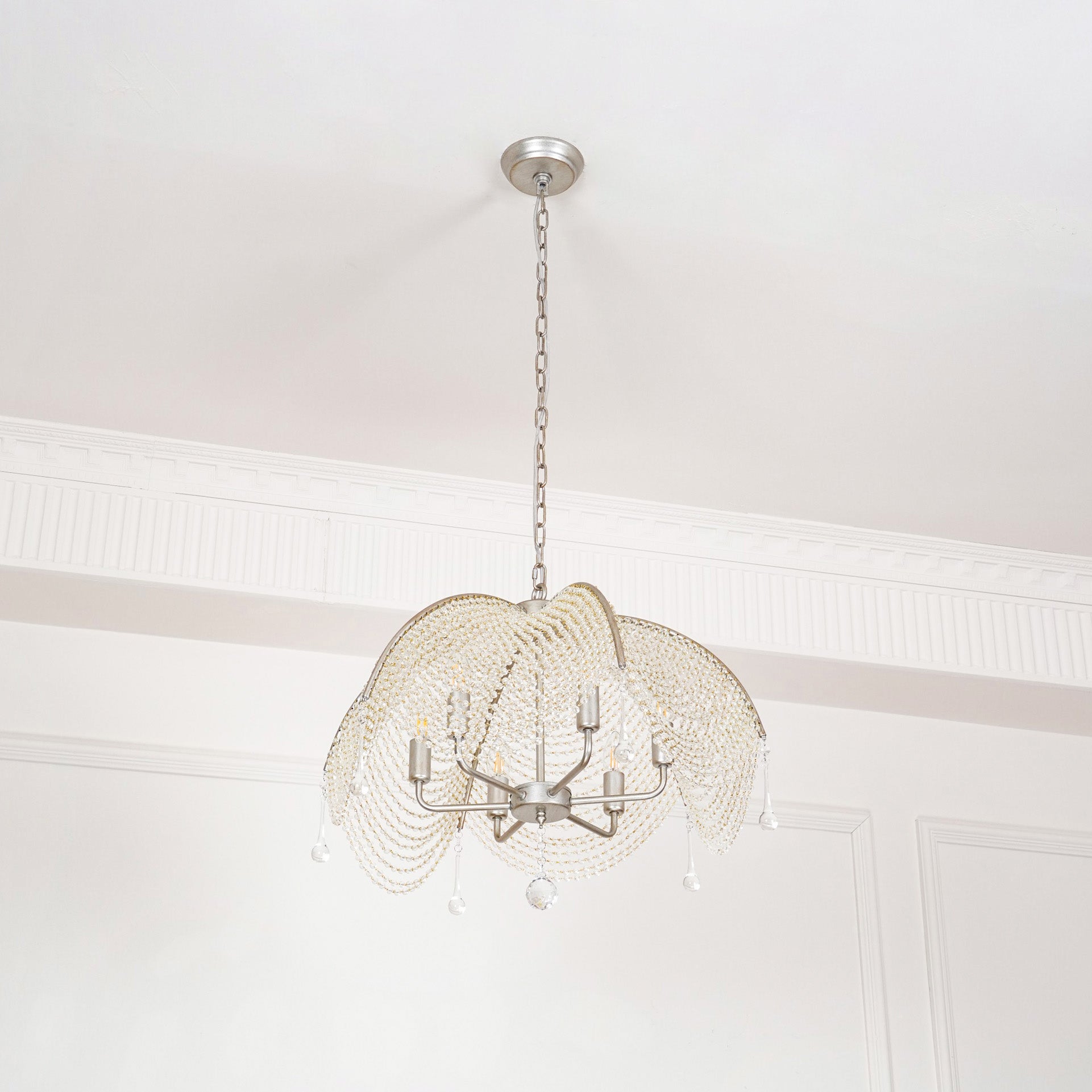 Ulsilus Elegance Style Beads Crystal Chandelier - Lamp Copper