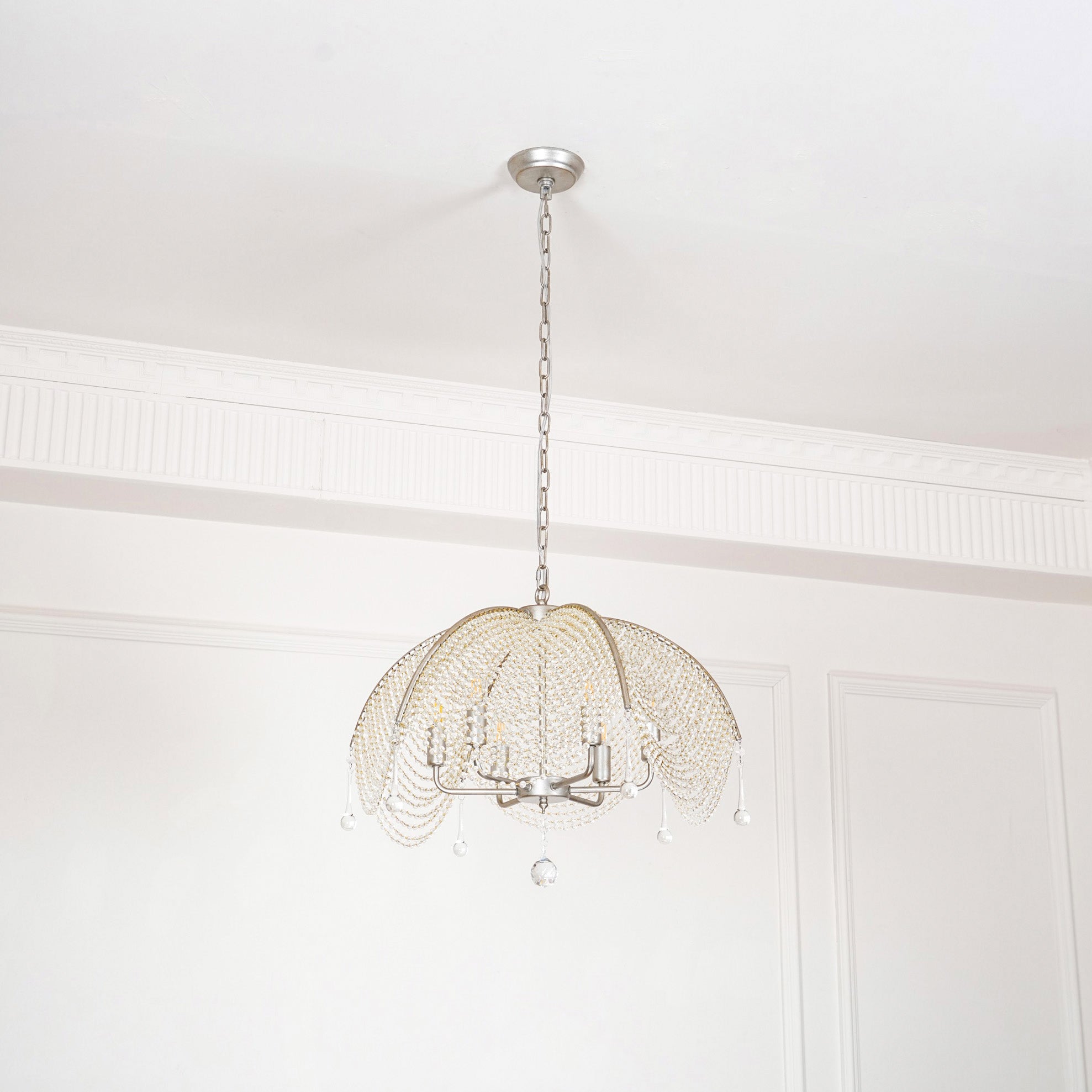 Ulsilus Elegance Style Beads Crystal Chandelier - Lamp Copper