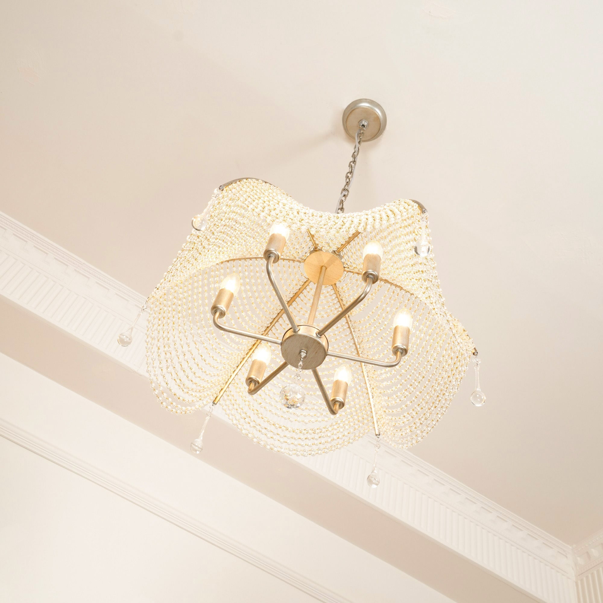 Ulsilus Elegance Style Beads Crystal Chandelier - Lamp Copper