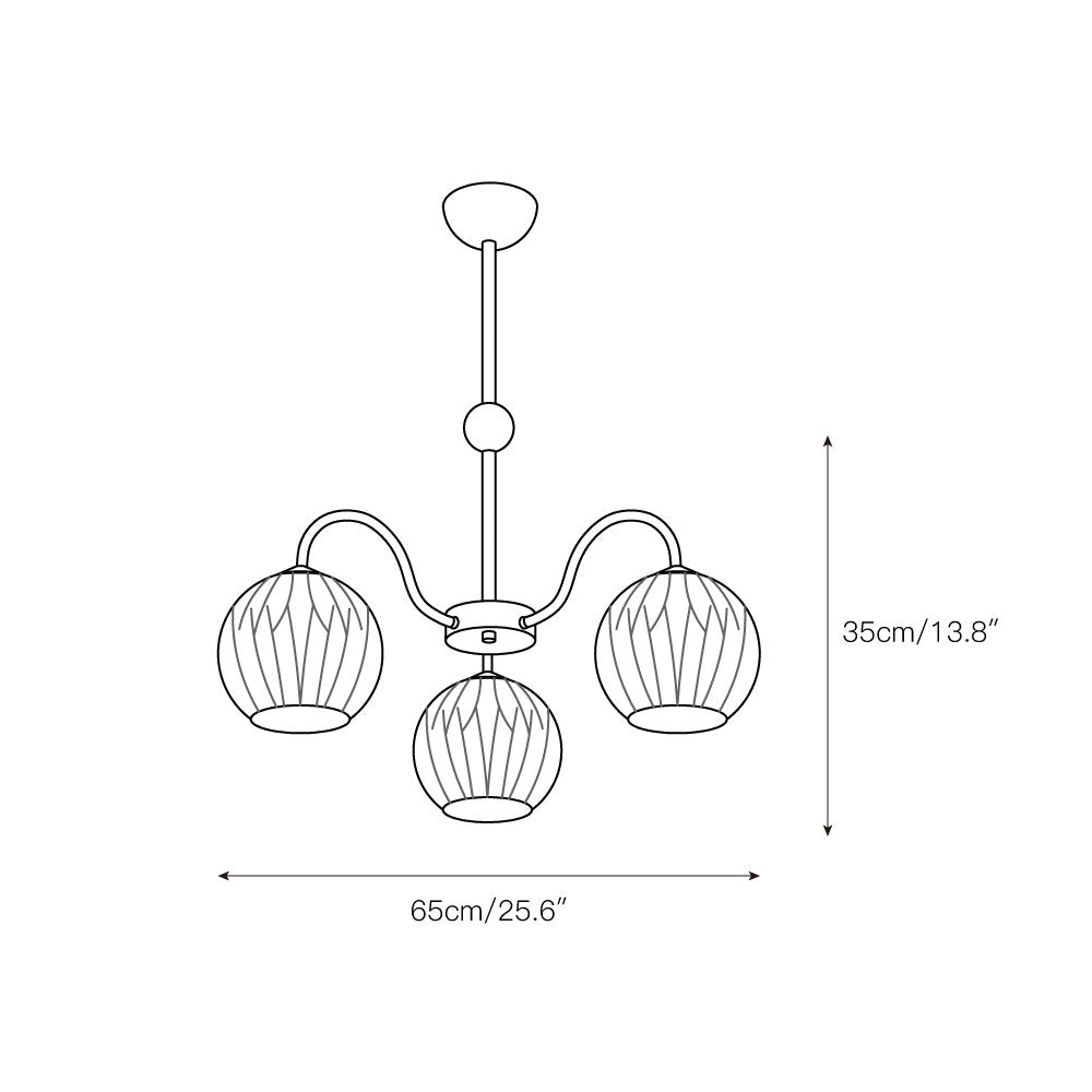 Unoryra Individual Creativity Metal Glass Chandelier - Lamp Copper