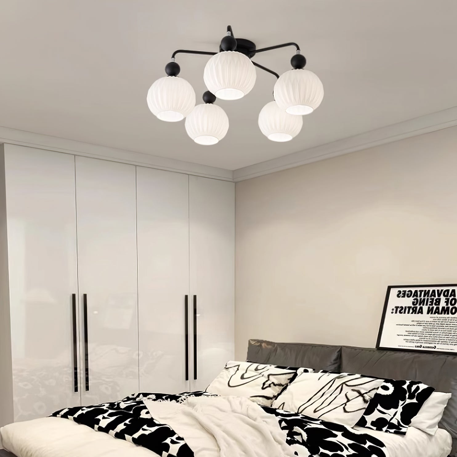 Elveneth Individual Creativity Metal Glass Ceiling Lamp - Lamp Copper