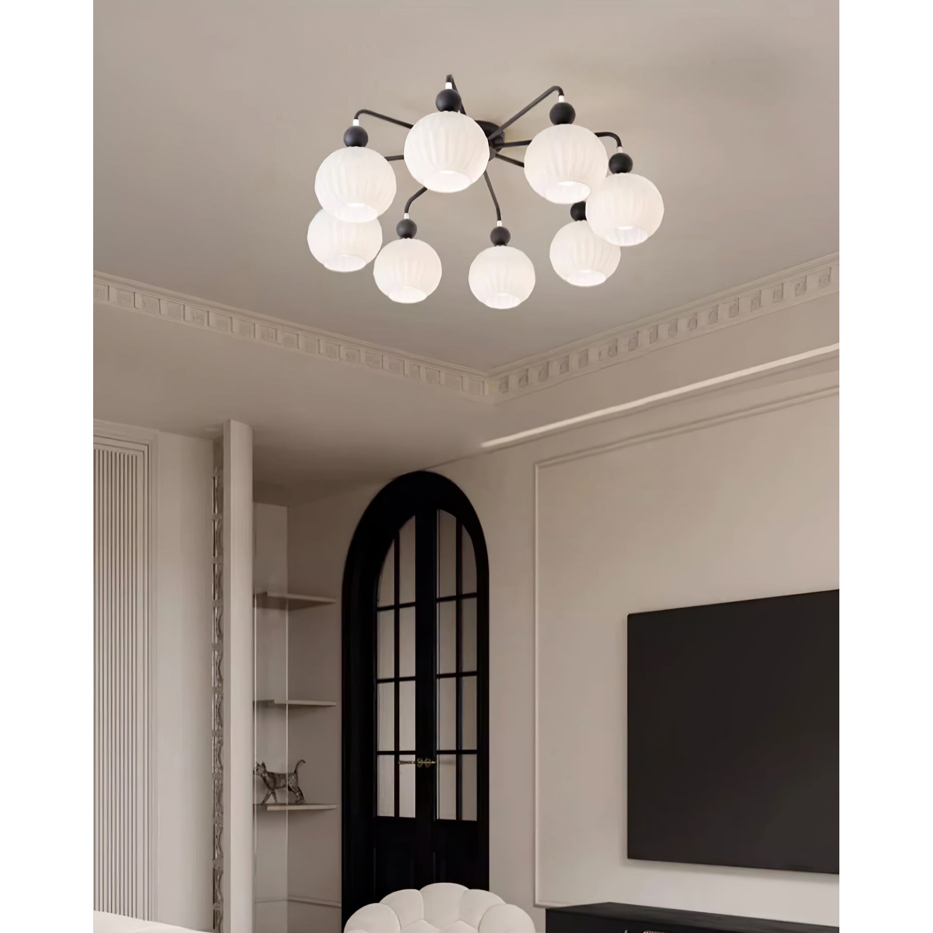 Elveneth Individual Creativity Metal Glass Ceiling Lamp - Lamp Copper
