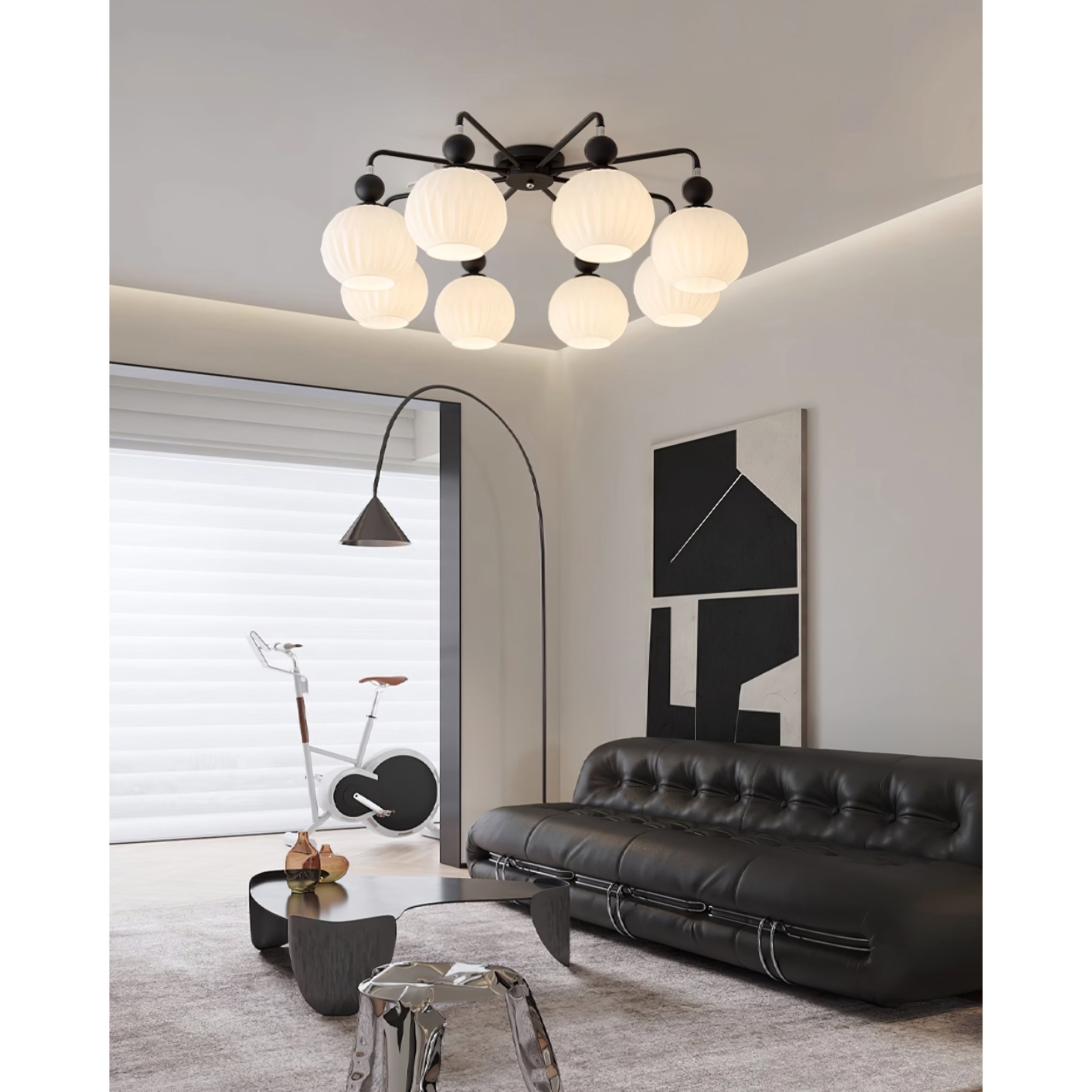 Elveneth Individual Creativity Metal Glass Ceiling Lamp - Lamp Copper