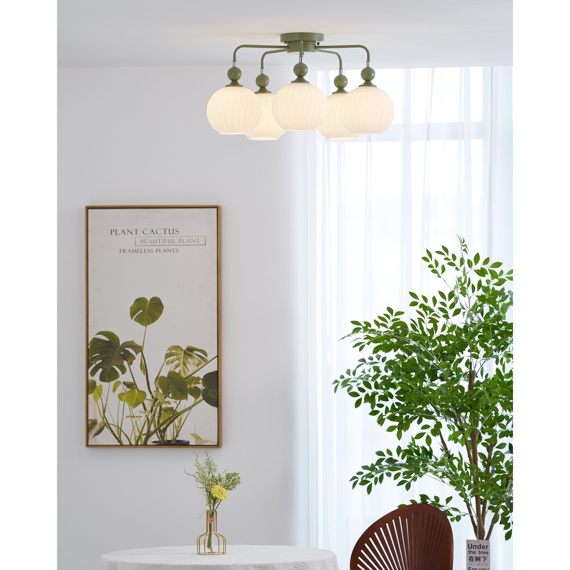 Elveneth Individual Creativity Metal Glass Ceiling Lamp - Lamp Copper