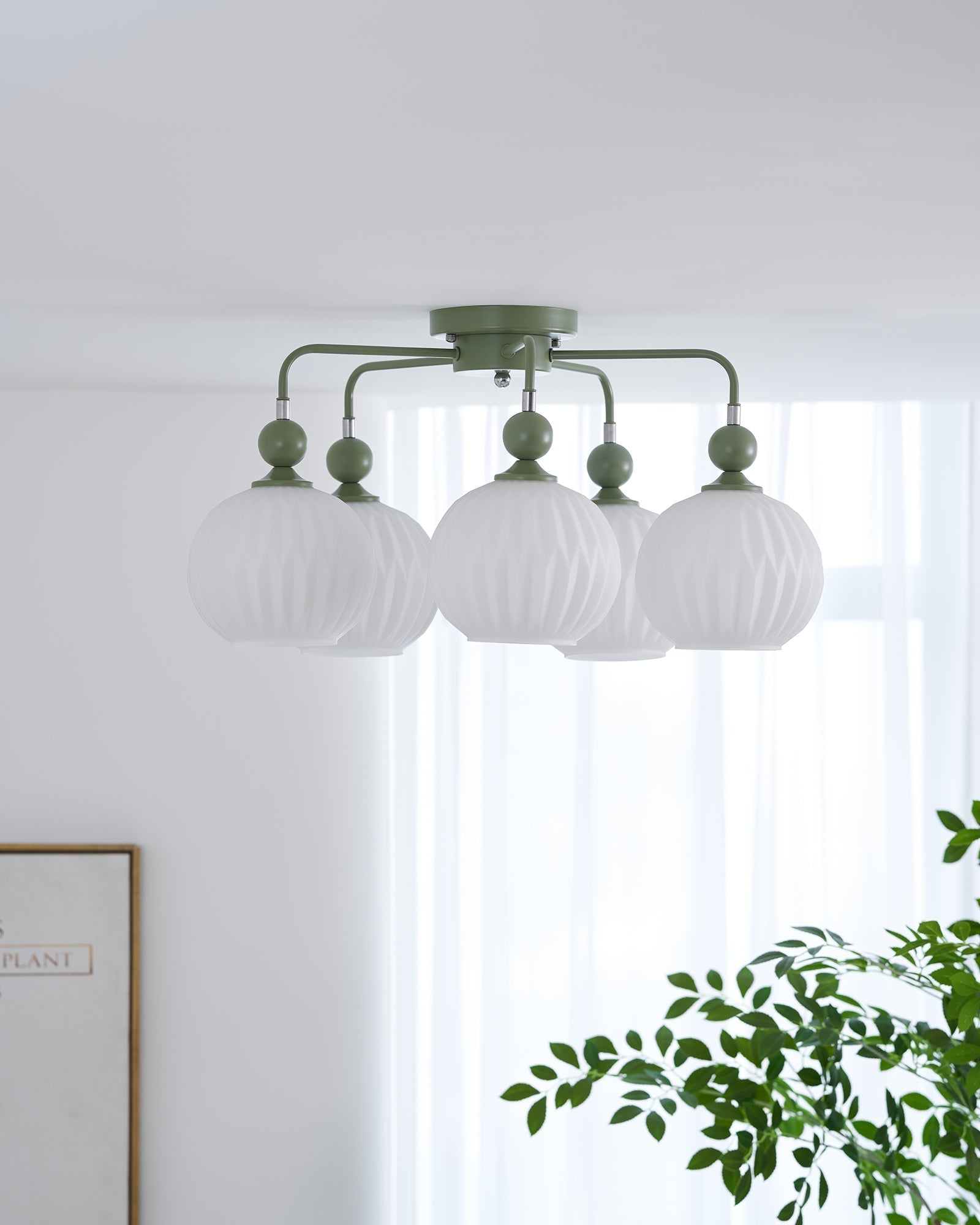 Elveneth Individual Creativity Metal Glass Ceiling Lamp - Lamp Copper