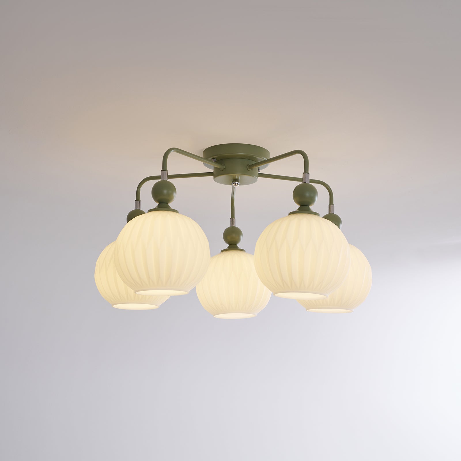 Elveneth Individual Creativity Metal Glass Ceiling Lamp - Lamp Copper