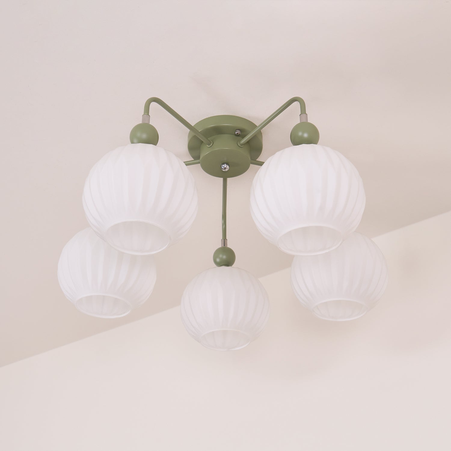 Tulip Plafonnier Blanc Fleur Verre Design