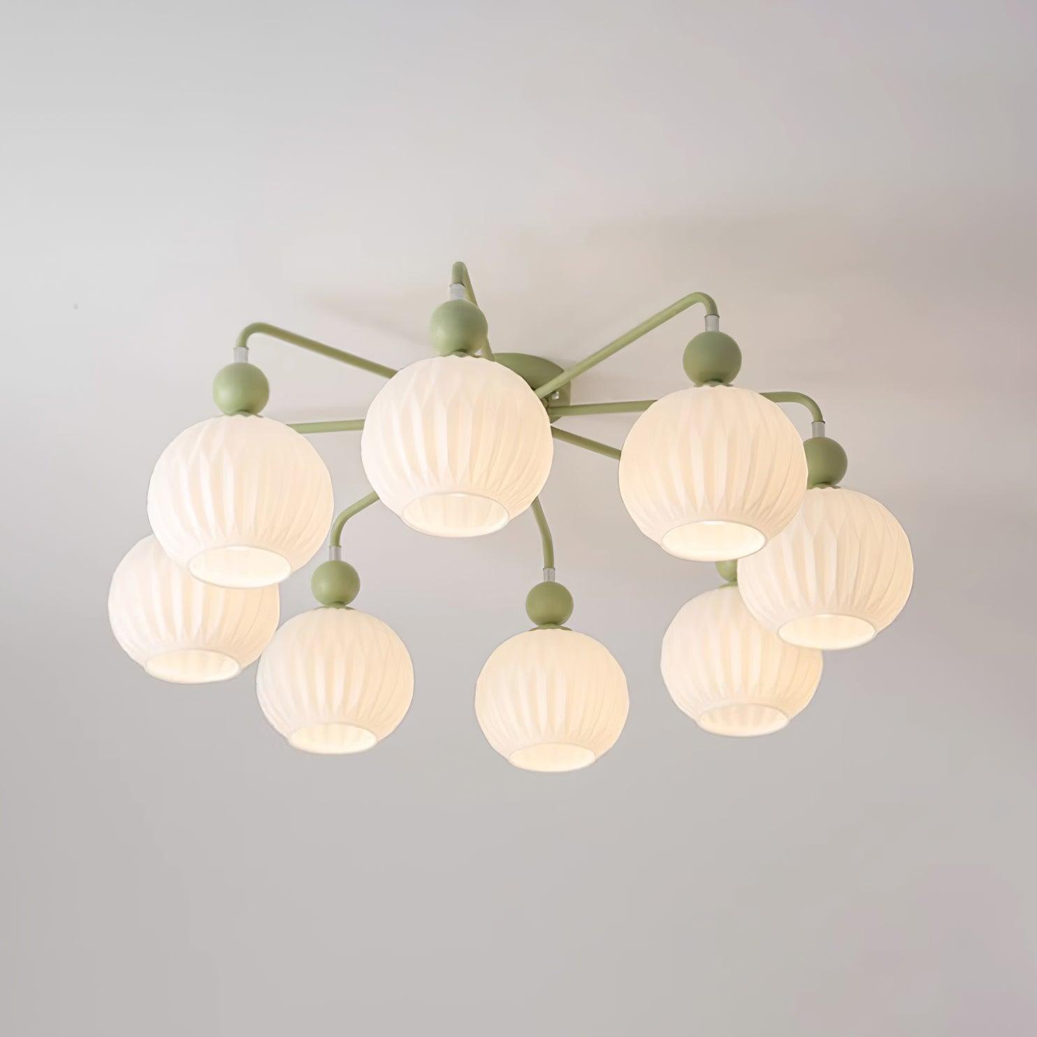 Tulip Plafonnier Blanc Fleur Verre Design