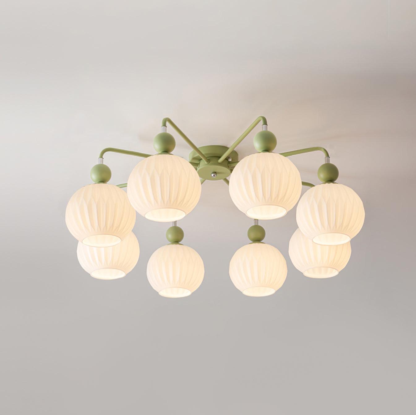 Tulip Plafonnier Blanc Fleur Verre Design