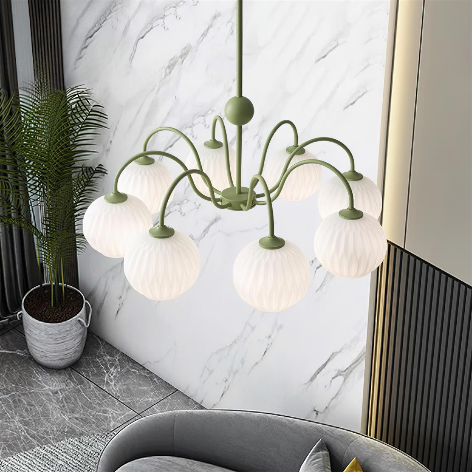 Unoryra Individual Creativity Metal Glass Chandelier - Lamp Copper