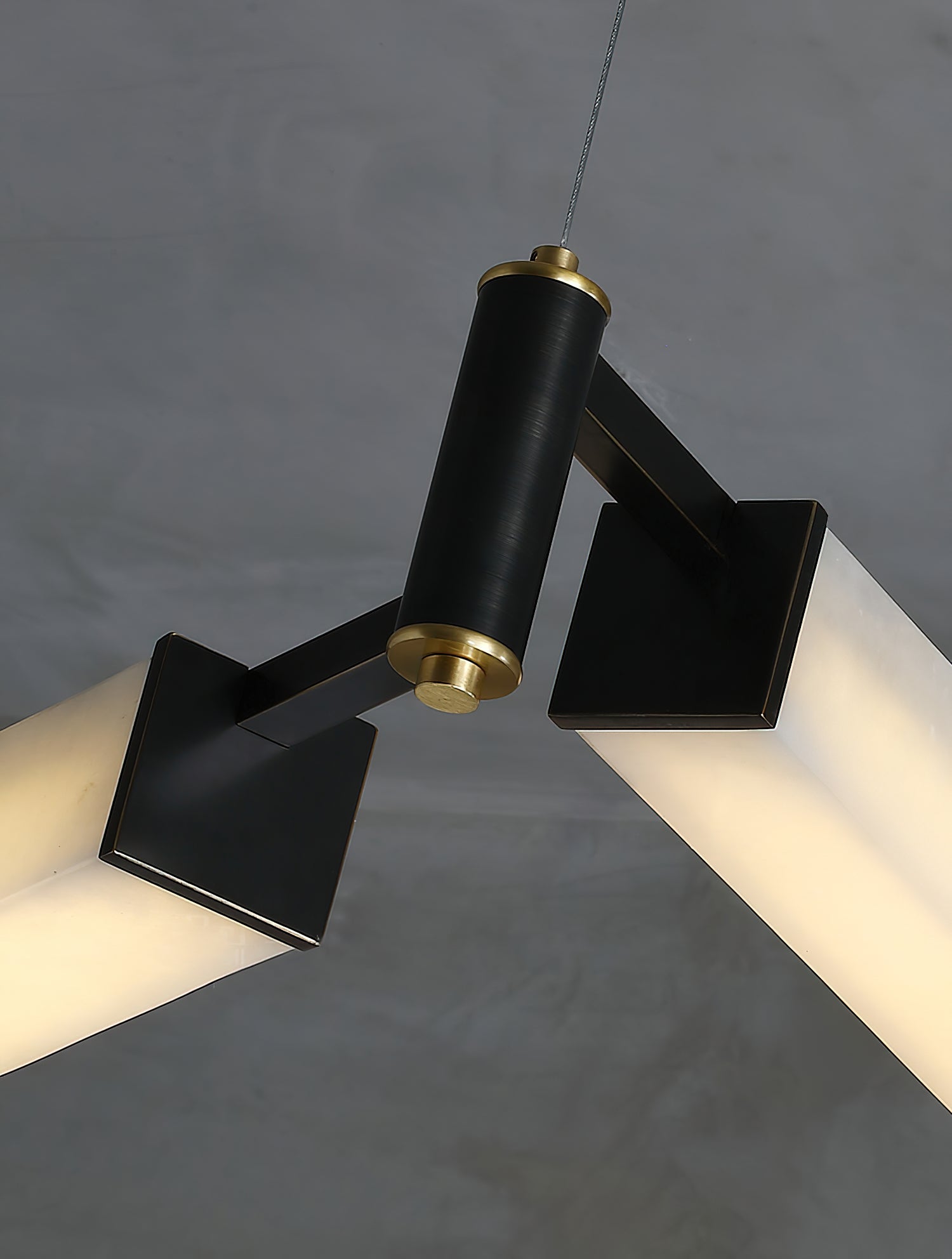 Arsorara Modern Minimalist Brass Alabaster Chandelier - Lamp Copper