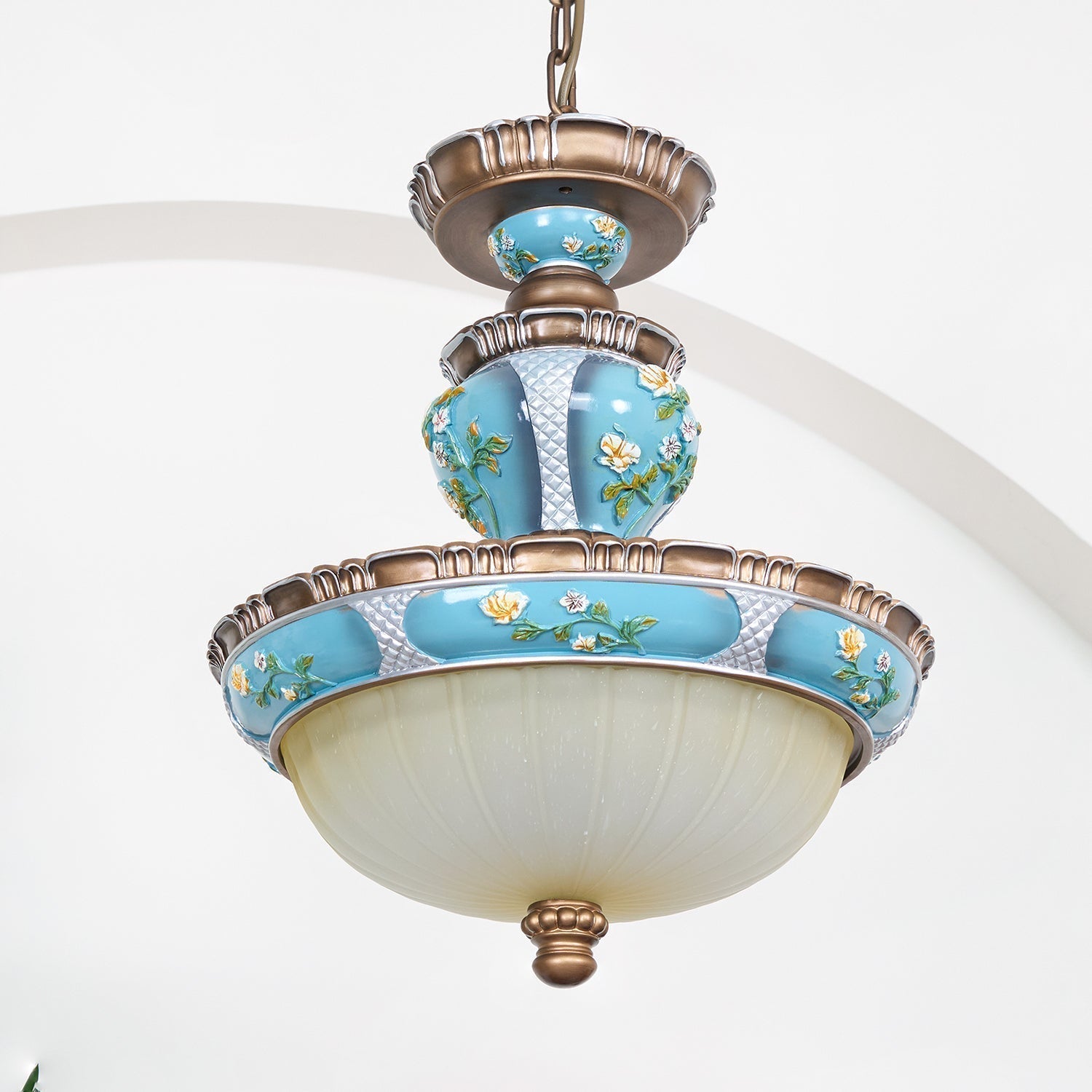 Retro Floral Resin Pendant Light - Blowlighting