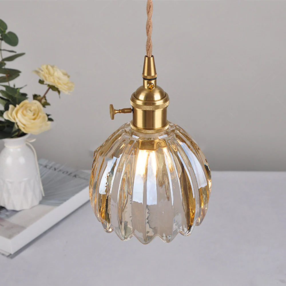 Valentina Rétro LED Suspension Verre Salon - Neutralighting