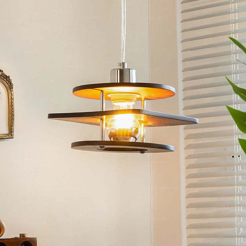 Valentina Vintage LED Suspension Métal Noyer Salle à Manger - Neutralighting