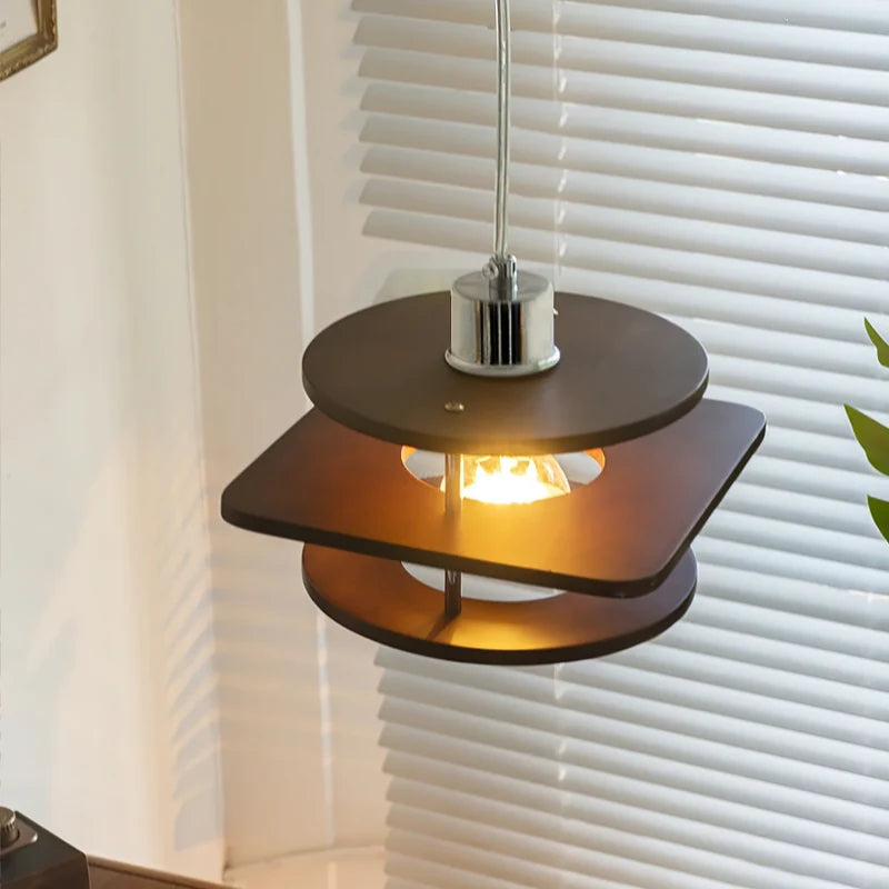 Valentina Vintage LED Suspension Métal Noyer Salle à Manger - Neutralighting