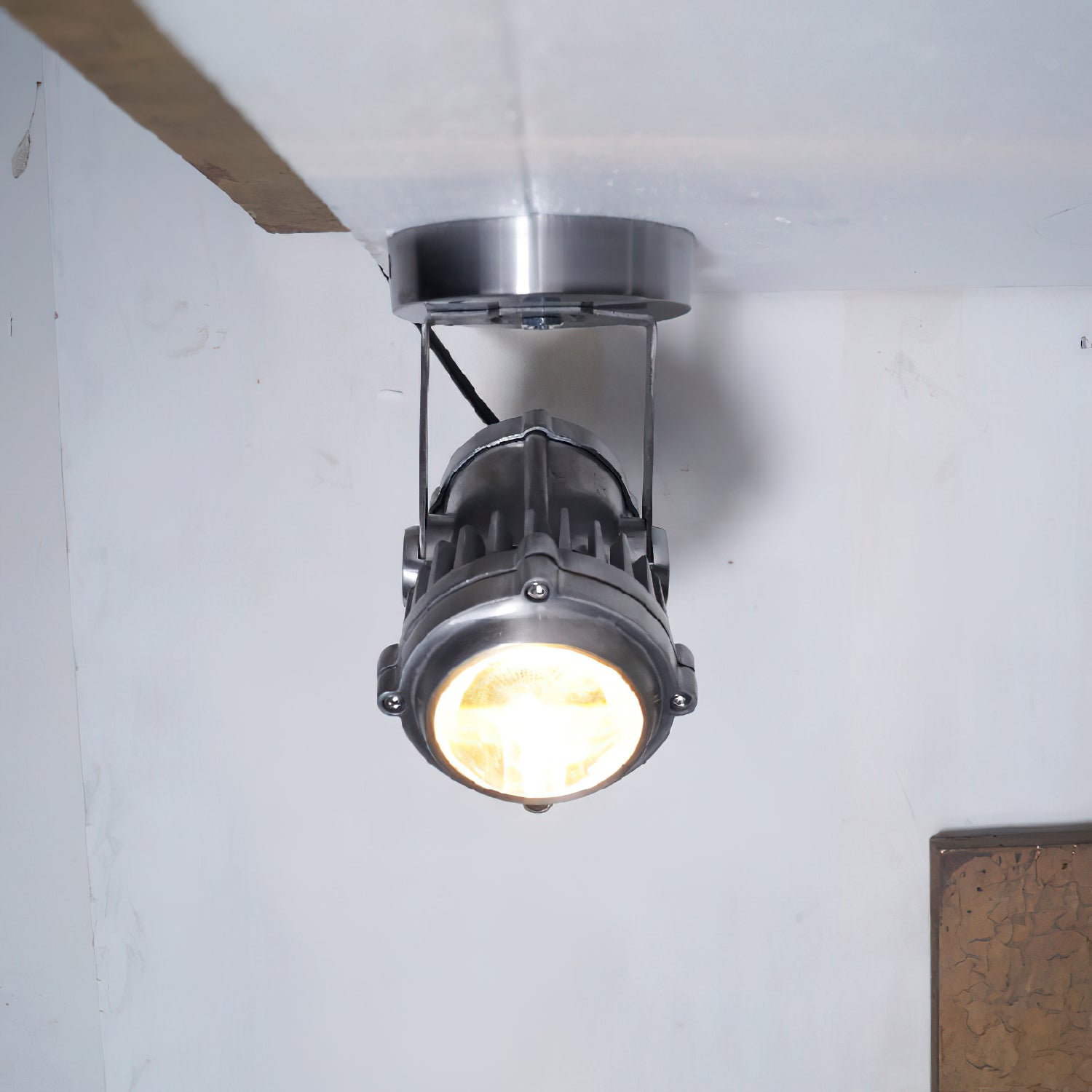 Ivinan Retro Industrial Metal Glass Spotlight - Lamp Copper