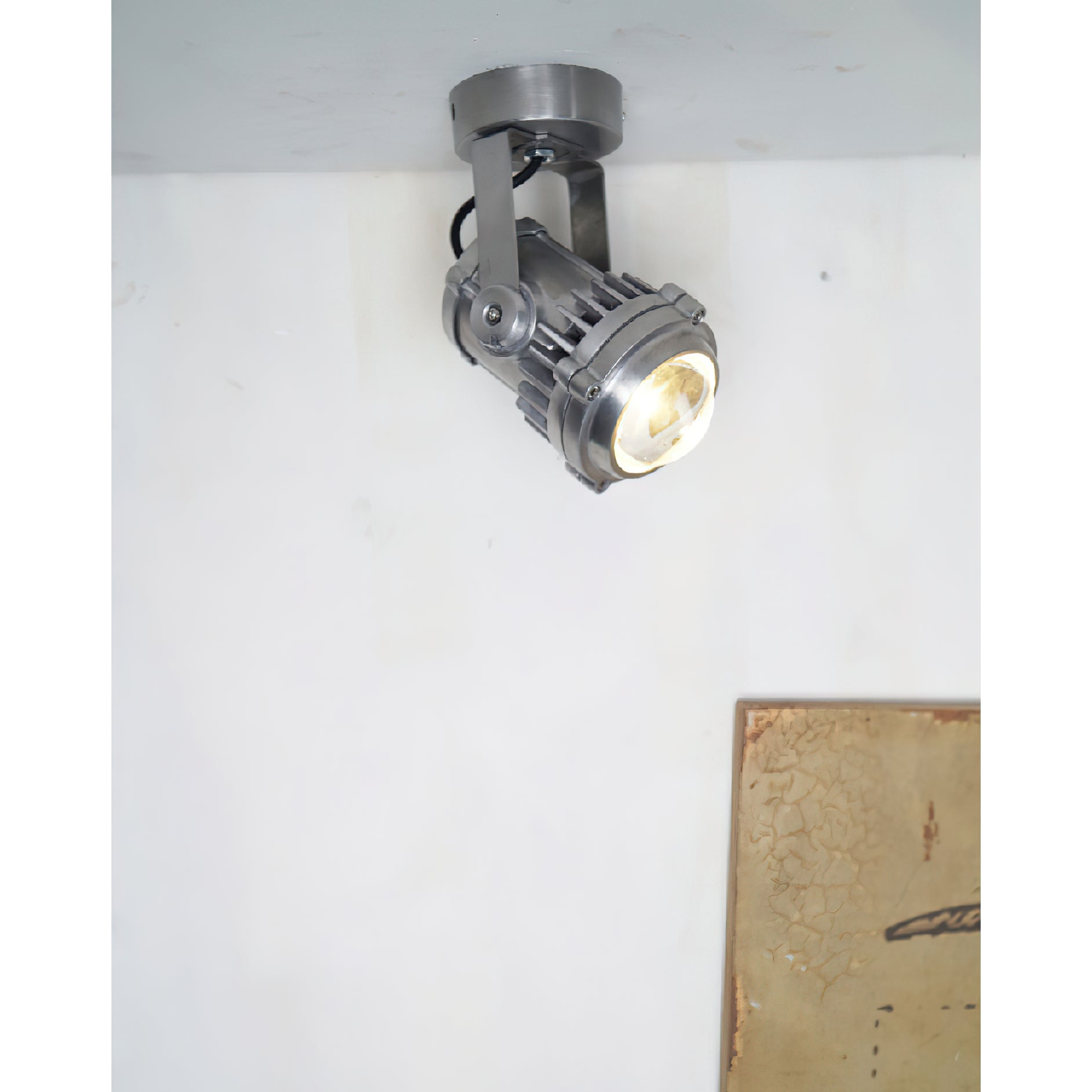 Ivinan Retro Industrial Metal Glass Spotlight - Lamp Copper
