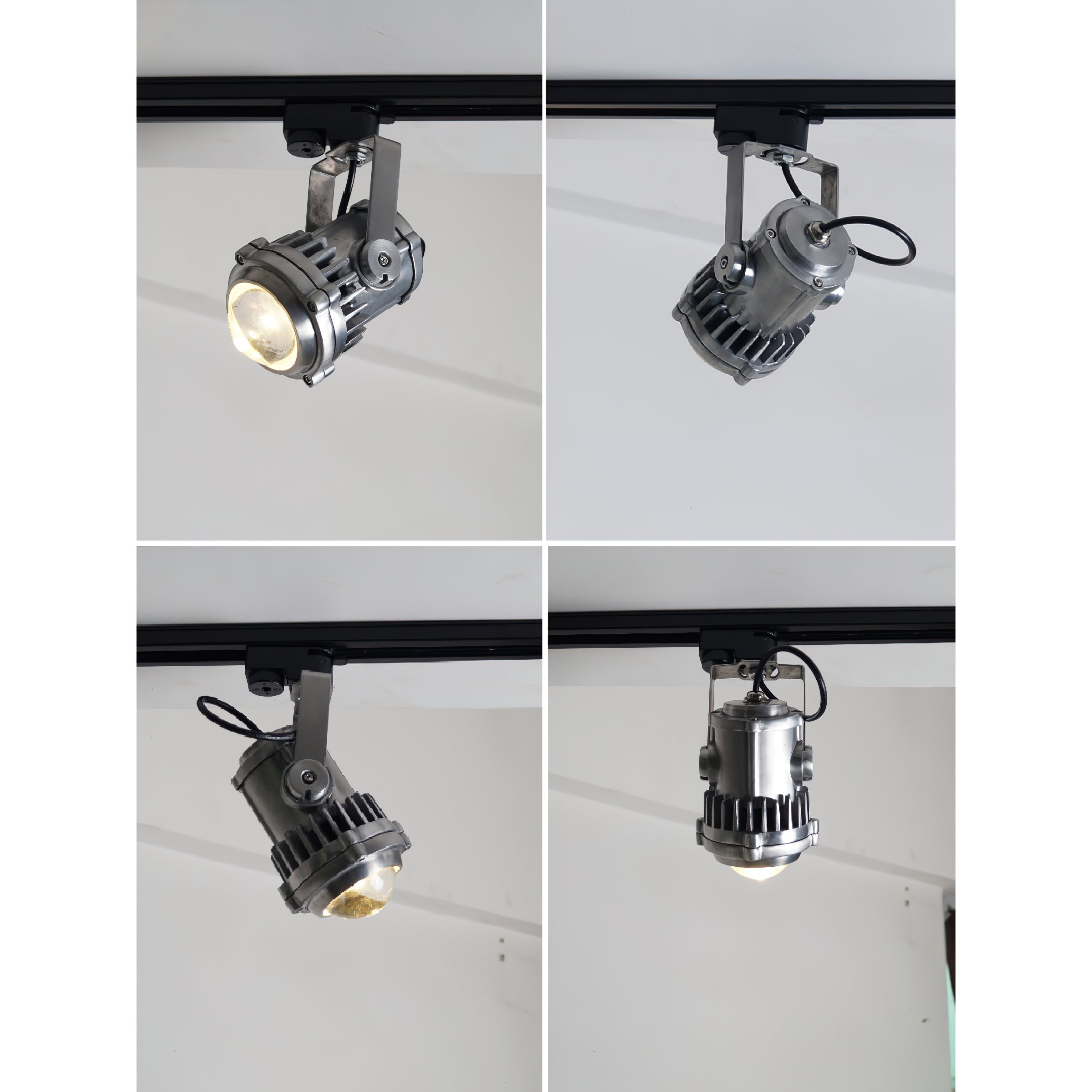 Avvelos Retro Industrial Metal Glass Track Lights - Lamp Copper