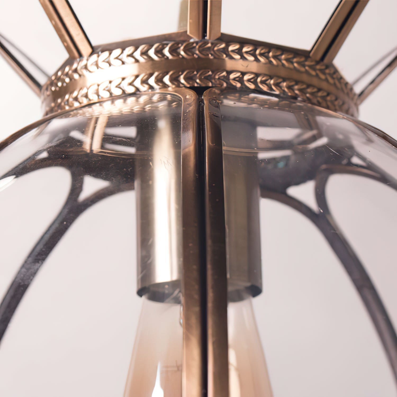 Eraeora Vintage Retro Metal Glass Pendant Lamp - Lamp Copper