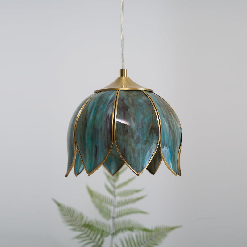 Eraeora Vintage Retro Metal Glass Pendant Lamp - Lamp Copper