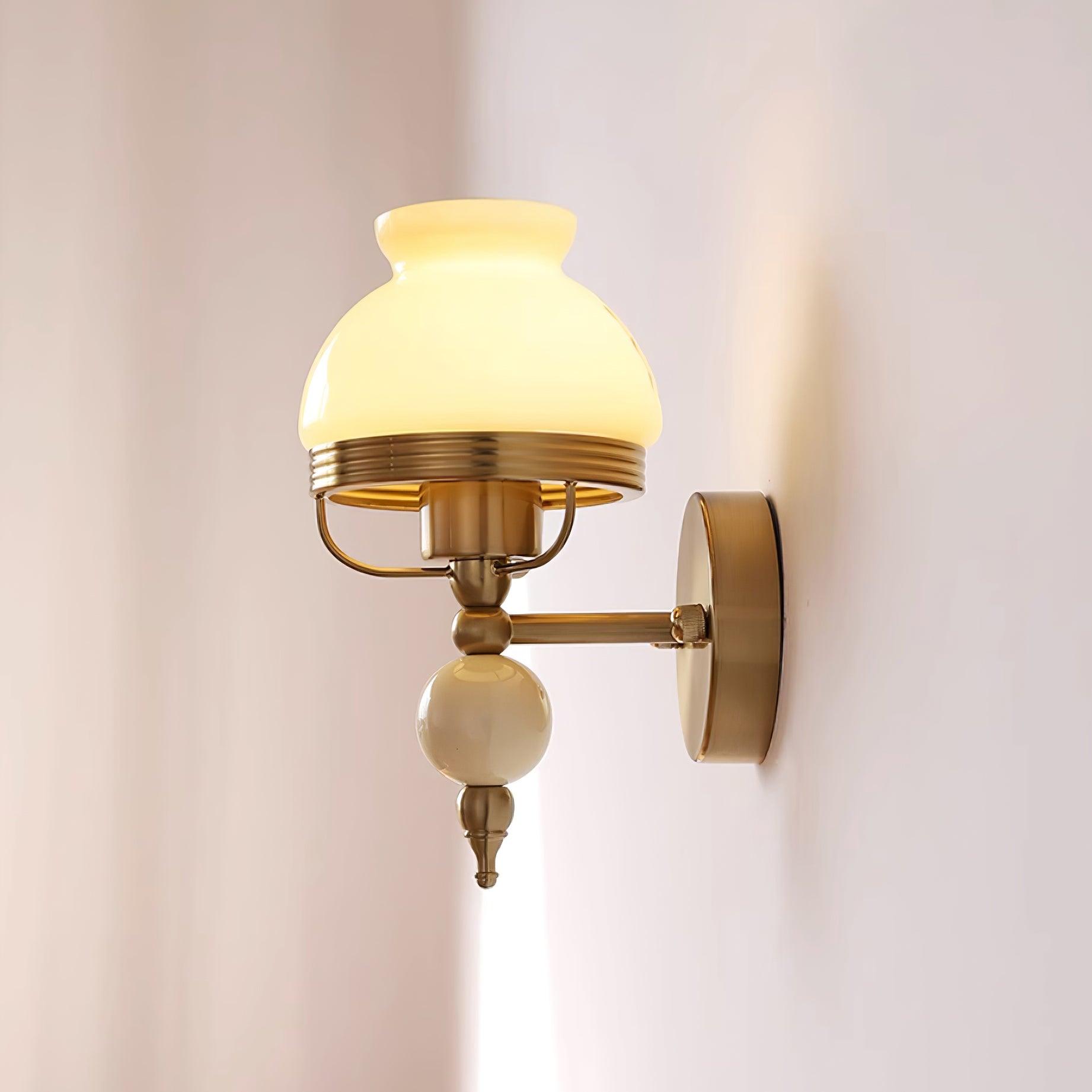 Tessan Applique murale en verre et lumière pour chambre à coucher ou couloir rétro - Neutralighting