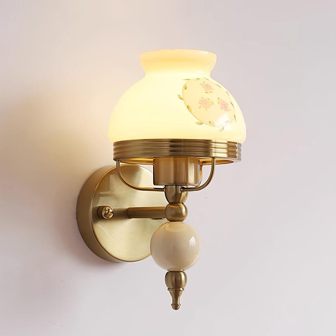 Tessan Applique murale en verre et lumière pour chambre à coucher ou couloir rétro - Neutralighting