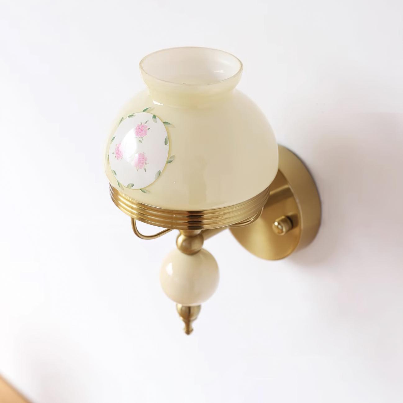 Tessan Applique murale en verre et lumière pour chambre à coucher ou couloir rétro - Neutralighting