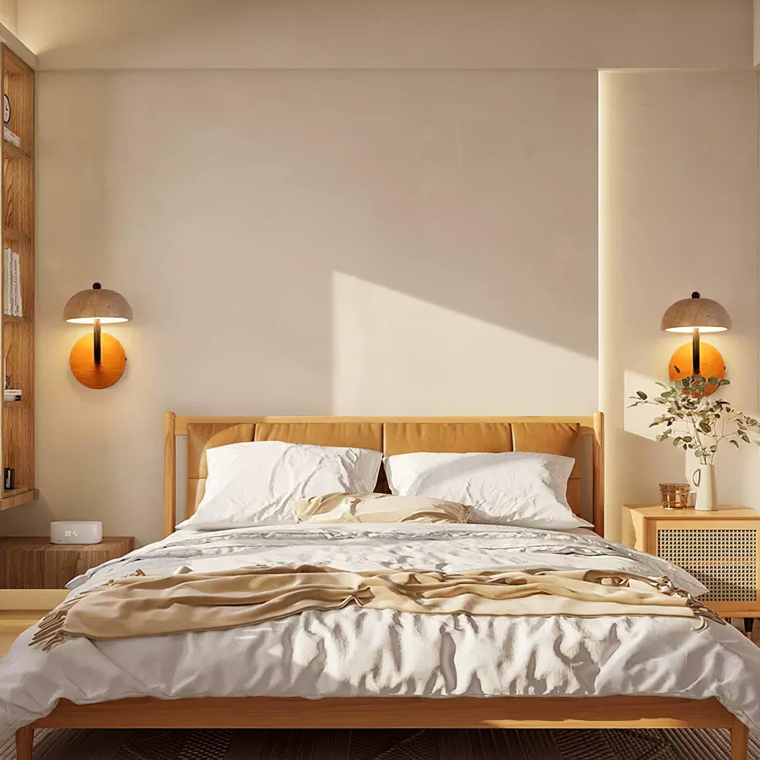 Solaro Applique Murale Travertin Abat-jour Demi-Dôme - Neutralighting