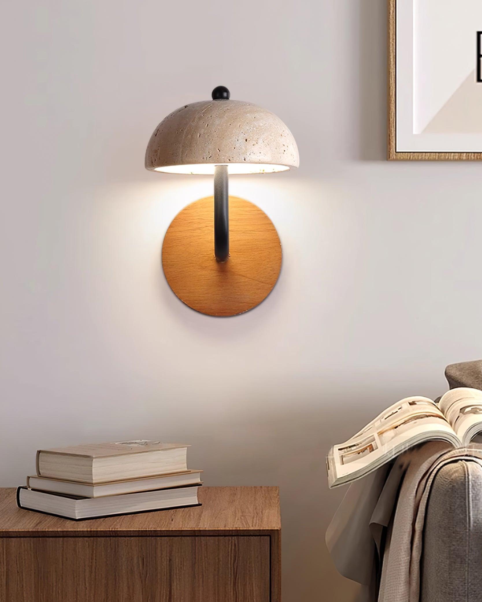 Solaro Applique Murale Travertin Abat-jour Demi-Dôme - Neutralighting