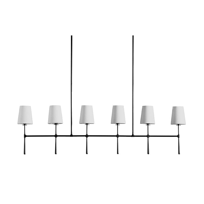 Eurvinen Vintage Industrial Linear Metal Fabric Chandelier - Lamp Copper