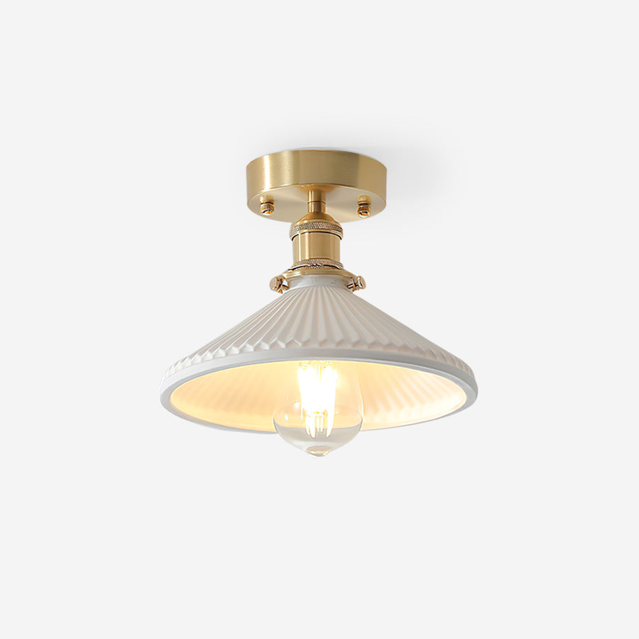 Belmont Plafonnier Vintage Laiton Céramique - Neutralighting