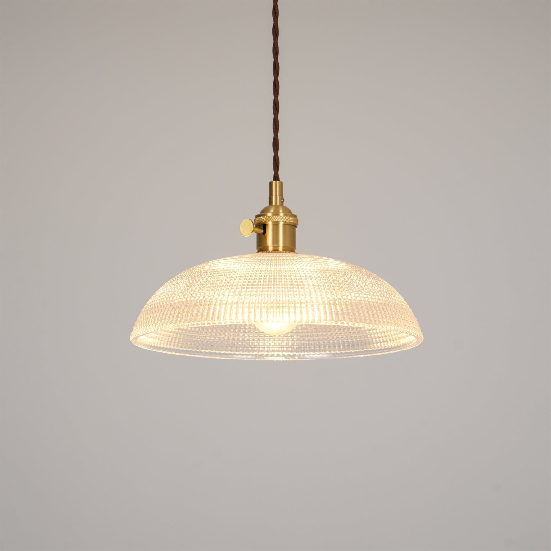 Ribbed Spiral Pendant Swag Light - Blowlighting