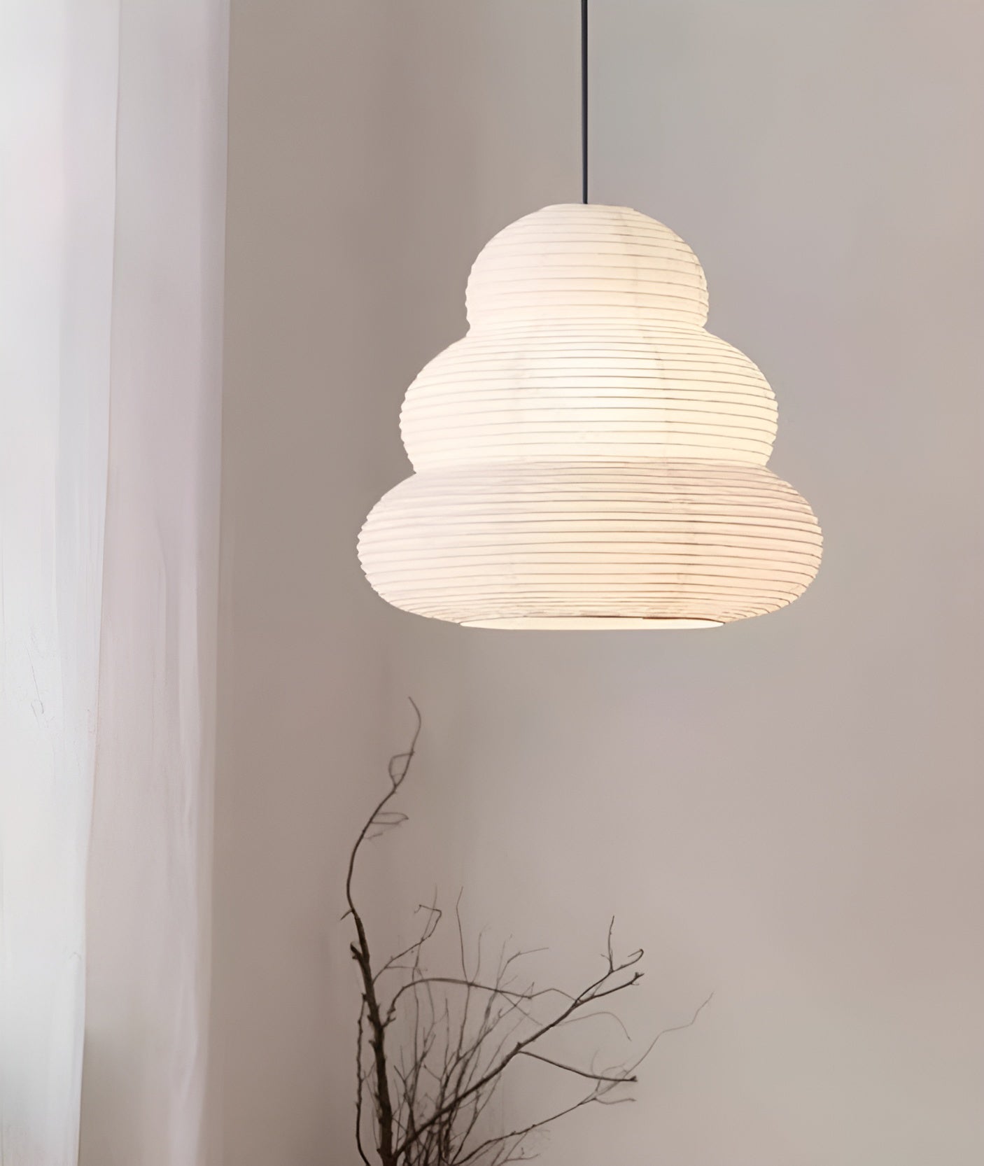 Gemma Modern Paper Pendant Light - Neutralighting
