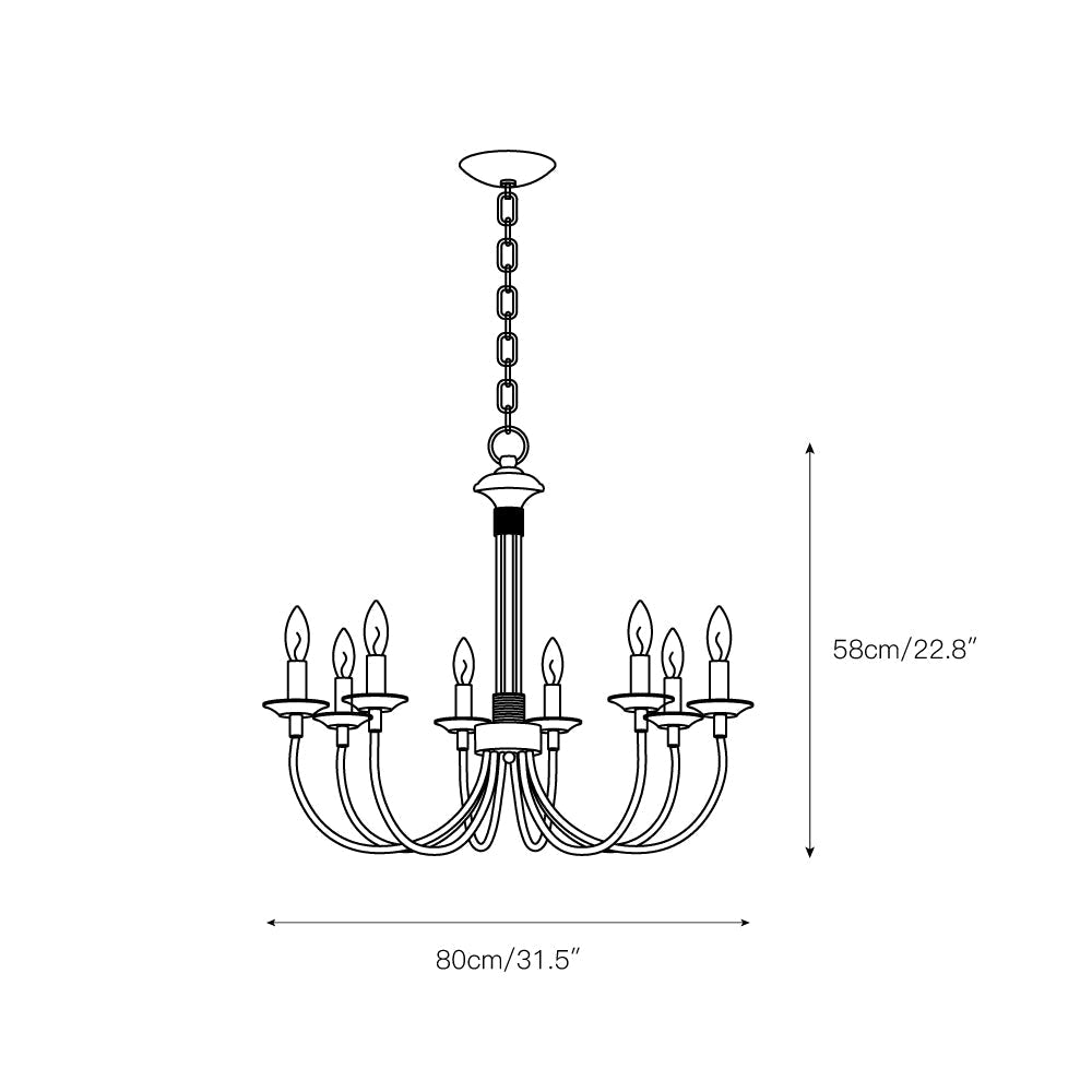 Vecarisra Vintage Industrial Metal Chandelier - Lamp Copper