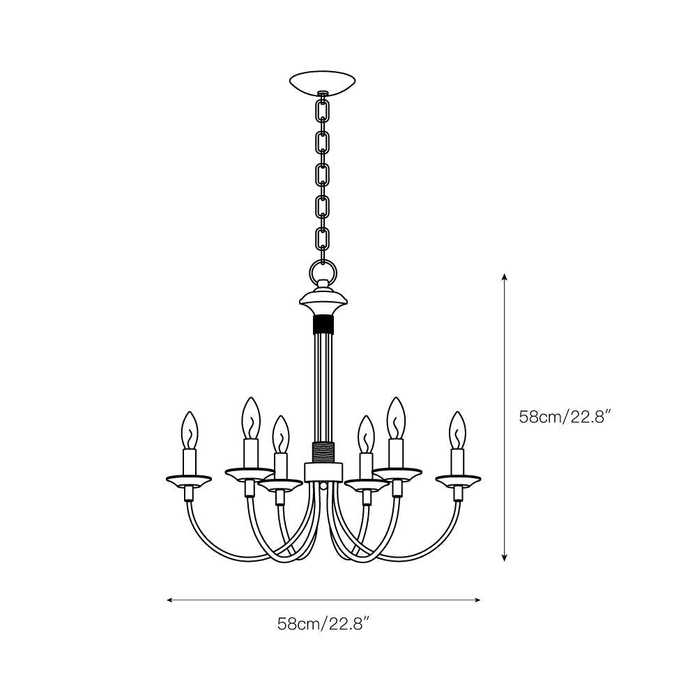 Vecarisra Vintage Industrial Metal Chandelier - Lamp Copper
