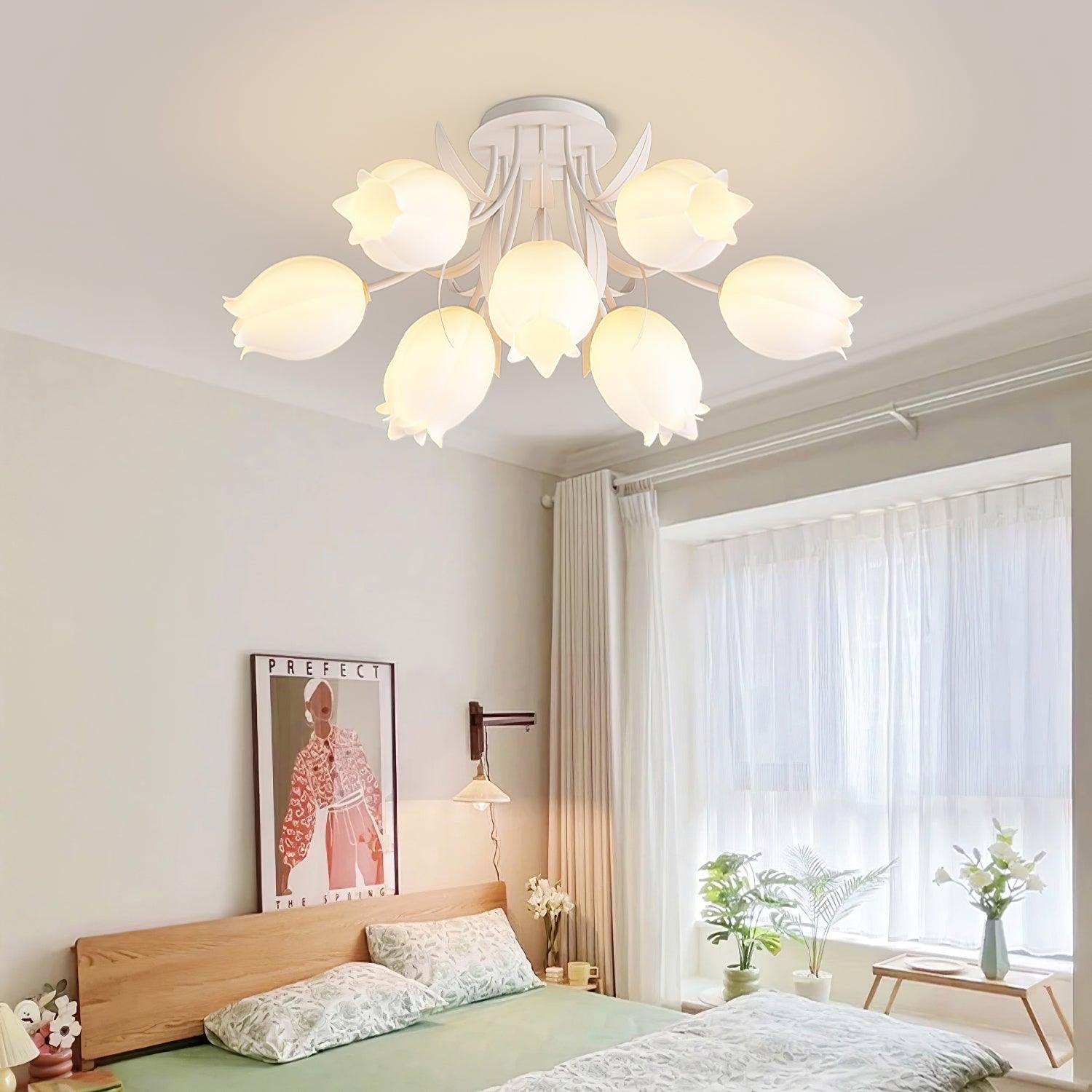 Tulip Plafonnier Led fleur