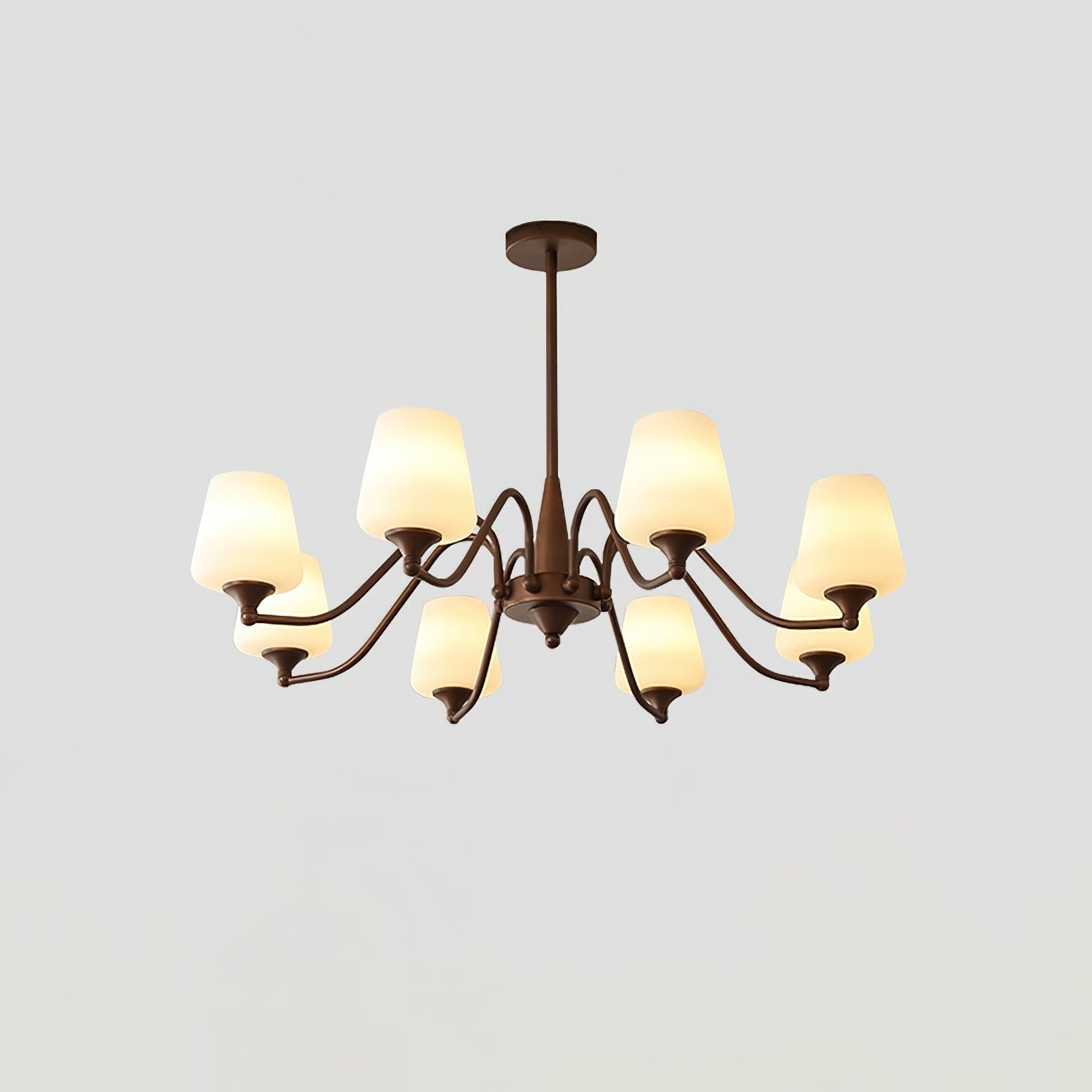 Aurora Chandelier Frosted Glass Shades - Blowlighting