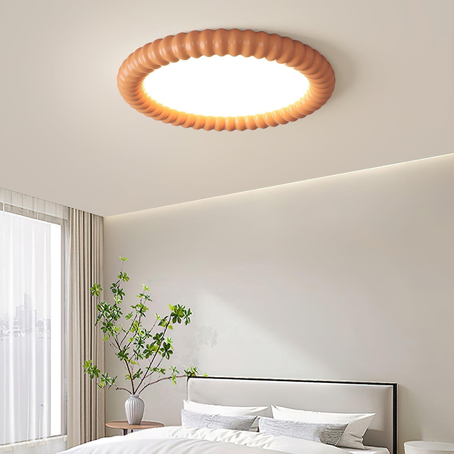 Ulire Lampe de Plafond en Résine Ondulée Art Nordique - Neutralighting