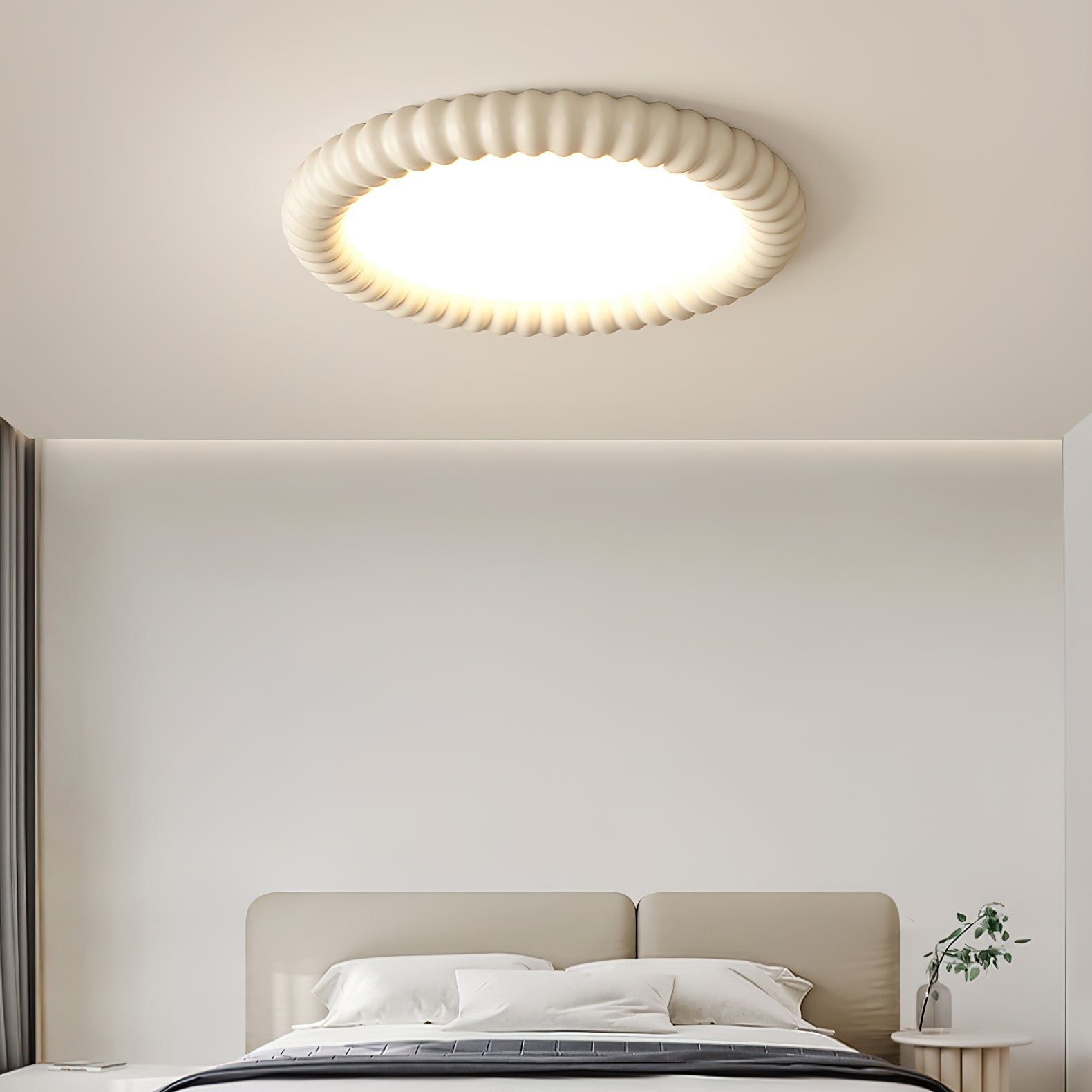 Ulire Lampe de Plafond en Résine Ondulée Art Nordique - Neutralighting